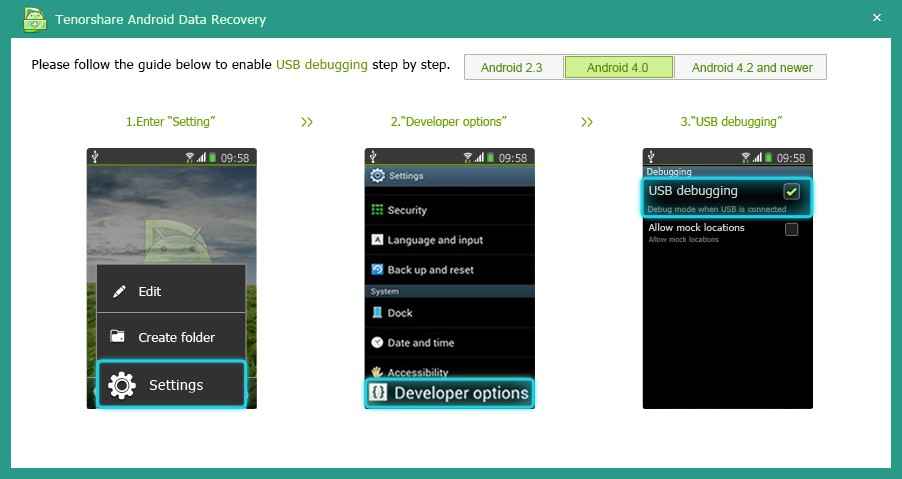 Восстановить данные Android