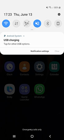 notification bar