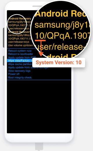 know samsung system version without home button