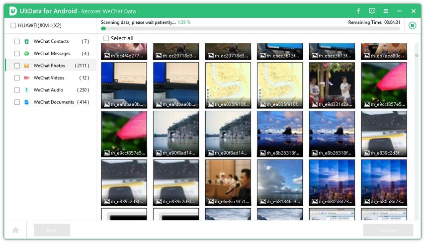 восстановить историю WeChat