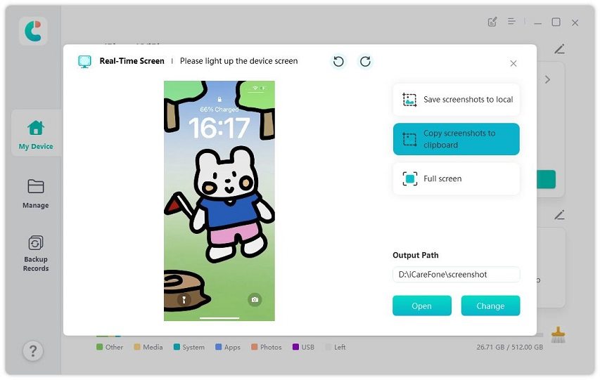 copy screenshots to clipboard