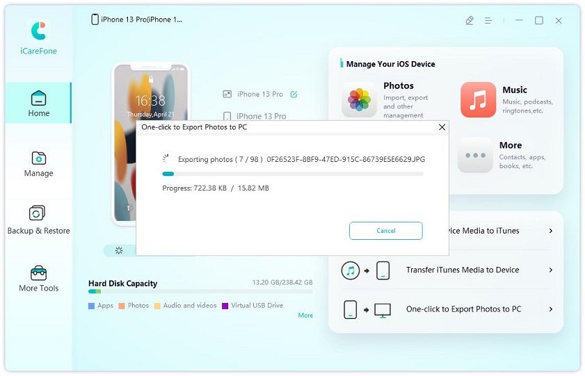 перенос медиафайлов устройства в itunes - руководство по icarefone