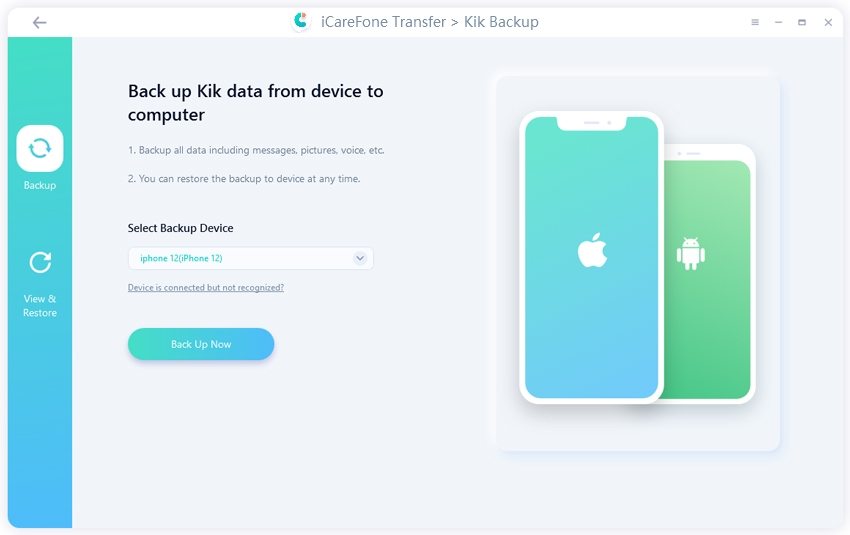 резервное копирование данных KIK - руководство