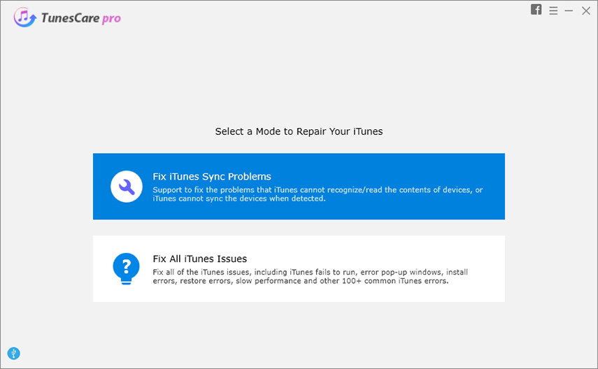 tunescare prompts to connect device