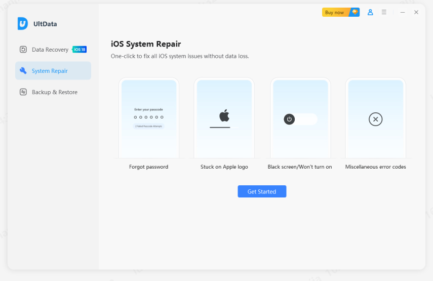 get iphone out of recovery mode using UltData