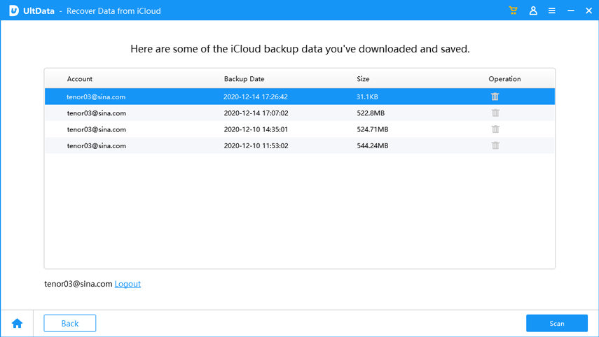 выберите тип данных icloud - руководство UltData