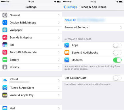сброс работоспособности батареи iphone - отключение автообновления приложения