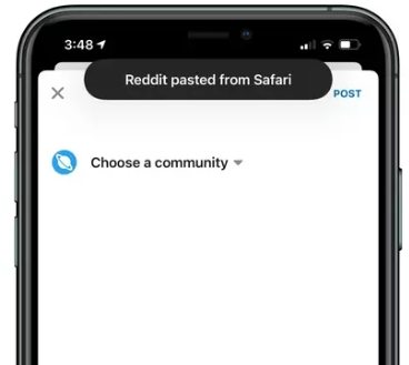 reddit app is reading user clipboard data