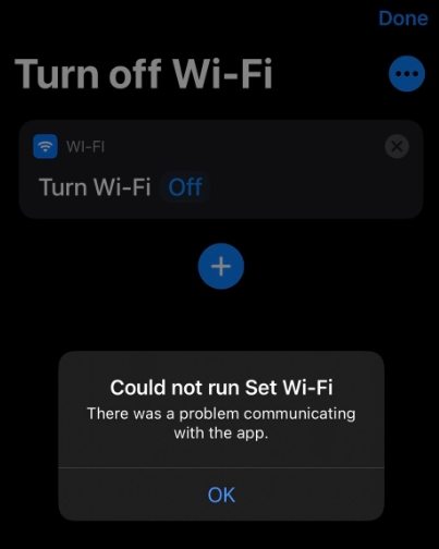 ios 14 beta wifi shortcuts not working