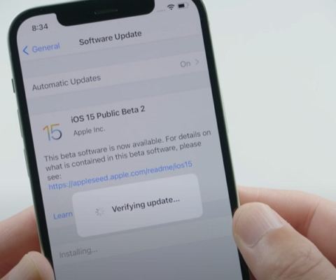 Обновление Ios 15 застряло на проверке