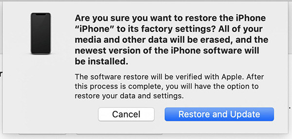 restore and update iphone with itunes