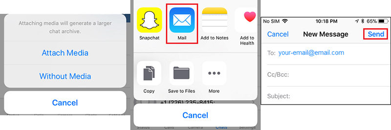 export whatsapp messages from iphone 12