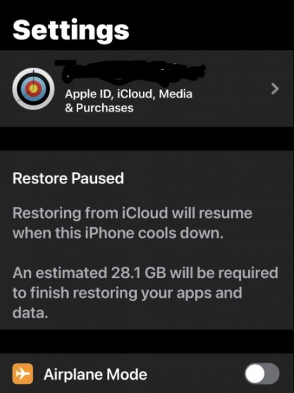 iphone 13 перегревается при восстановлении из бэкапа icloud