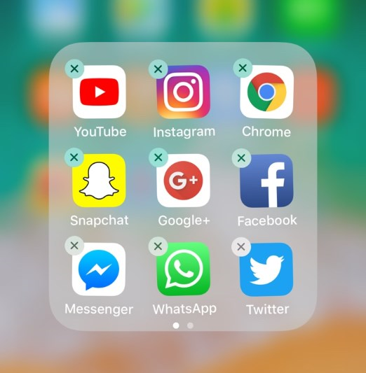 uninstall unused apps when storage almost full iphone 7
