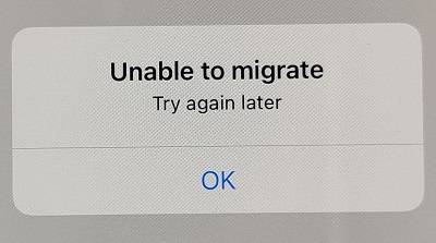 перейти на ios невозможно перенести