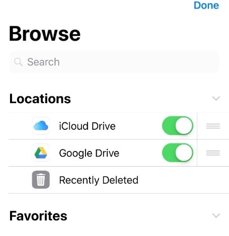 on my iphone missing or not showing in files app