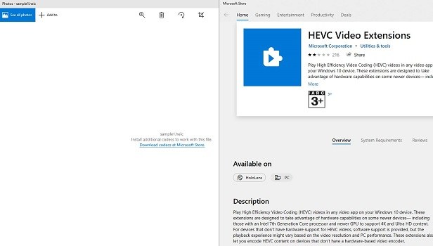 открыть файл HEIC в Windows