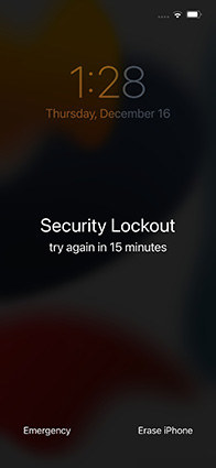 unlock iphone by erasing device ios 15.2