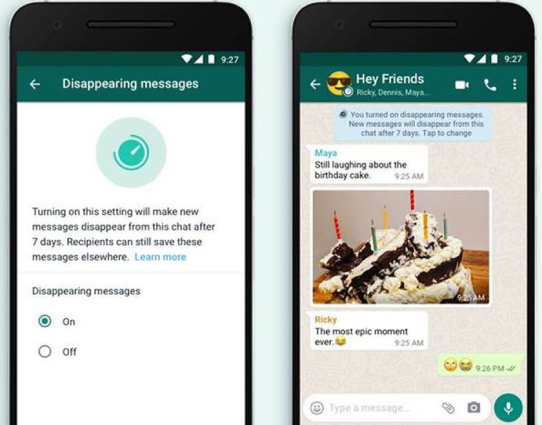 whatsapp Исчезающие сообщения
