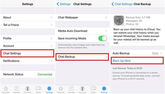 whatsApp business backup