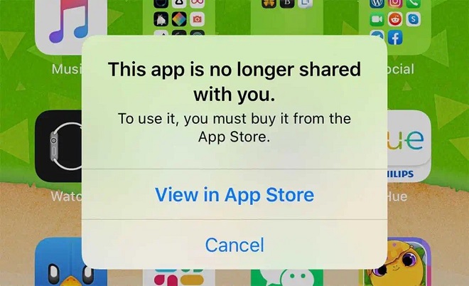 Ошибка «Приложение больше не доступно вам» на ios 13.5