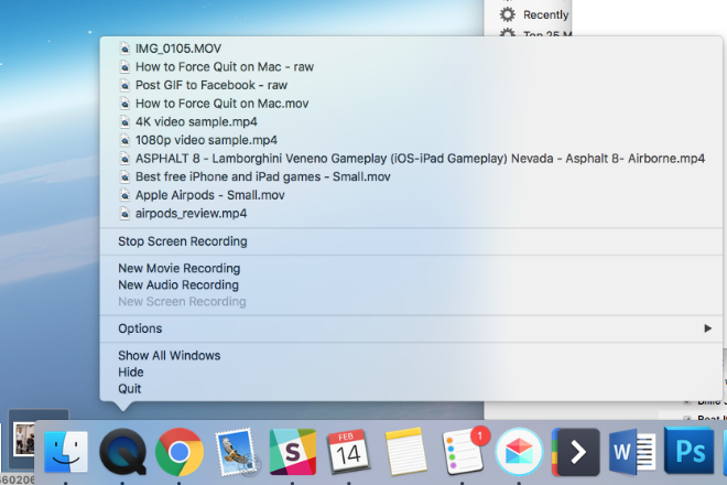 QuickTime запись